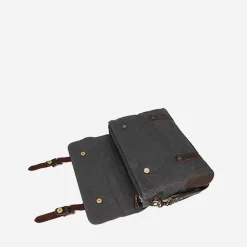 Sac Bandoulière Sacoche Et Porte-documents|Sac Besace^Sacoche besace façon cartable en toile et cuir véritable