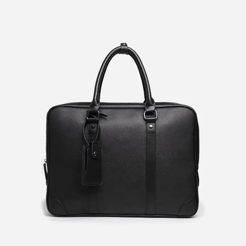 Sac Bandoulière Sacoche Et Porte-documents^Sacoche porte-documents ordinateur façon cuir saffiano noir