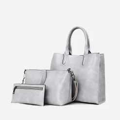 Sac Bandoulière Sac À Main|Sac Cabas Et Fourre-tout^Set de sacs cuir pour femme et petite maroquinerie assortie